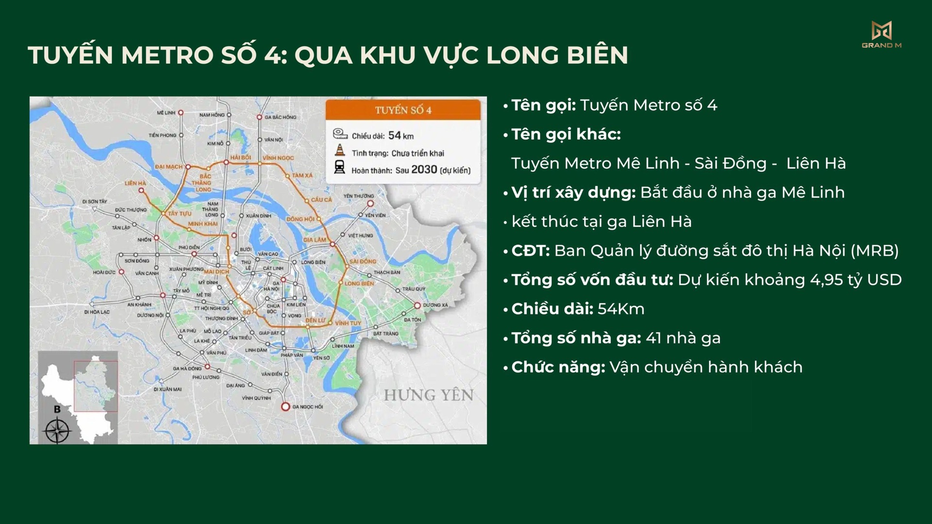 Vị trí The Magnolia hưởng lợi từ truyến metro số 4
